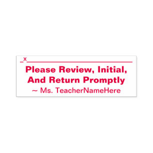 Dokumentenprüfung + Name des Erziehers Rubber-Brie Permastempel