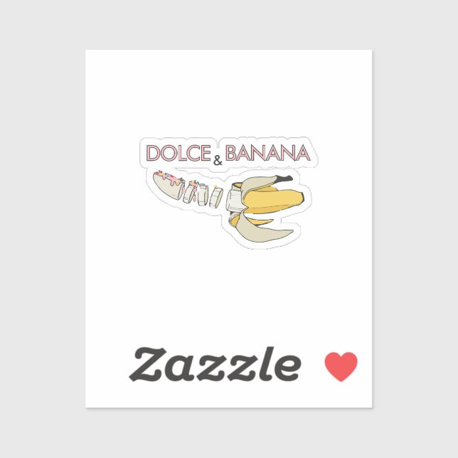 Dolce and Banane Aufkleber (Blatt)