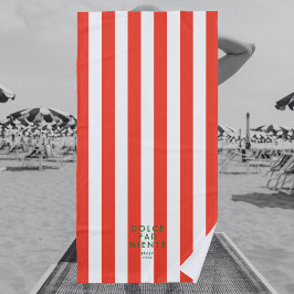 Dolce Far Niente Italien Roter Streifen Zielort Strandtuch