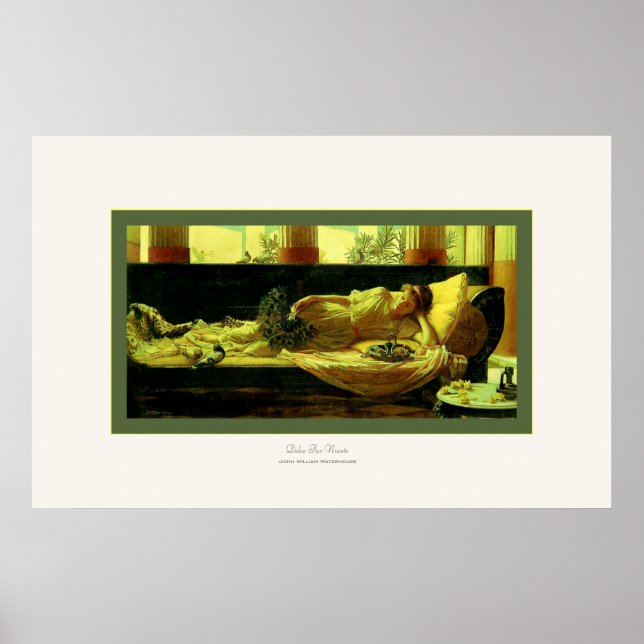 Dolce Far Niente ~ John William Waterhouse Poster (Vorne)