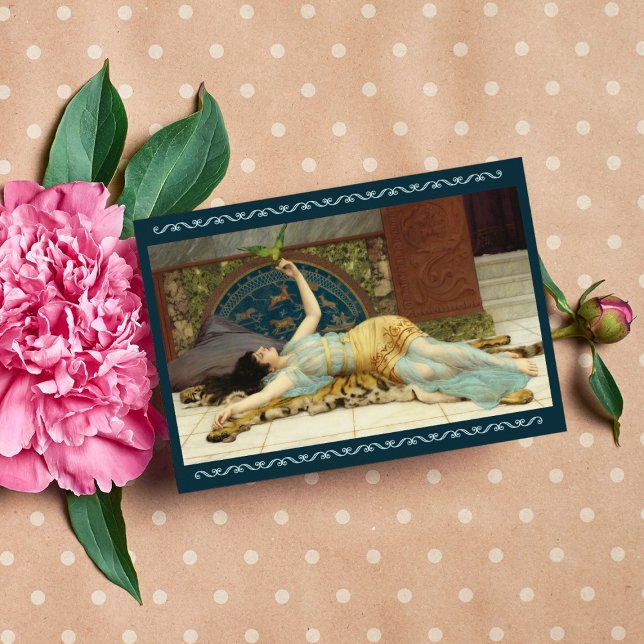 Dolce Far Niente von John Godward Postkarte (Von Creator hochgeladen)