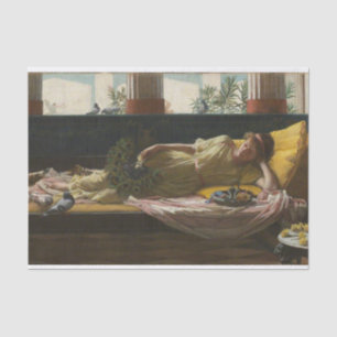 Dolce Far Niente von John William Waterhouse -1880 Seidenpapier