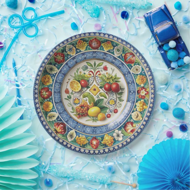 Dolce & Gabbana Sicilian Cart Whimsy Paper Plate Pappteller (Party)