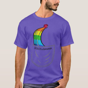 Dolce Pocket LGBTQ Banana Funny Pride Grafik Niedl T-Shirt