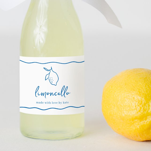 Dolce Vita handgeschriebenes Limoncello-Etikett (Von Creator hochgeladen)