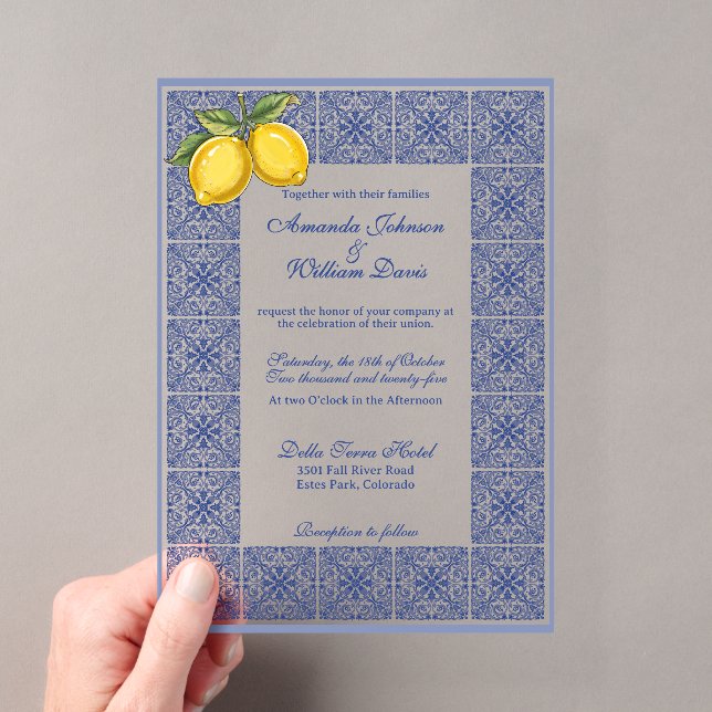 Dolce Vita - Hochzeiten von italienischen Tiles un Acryleinladungen (Insitu (Handheld))
