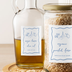 Dolce Vita Wavy Stripe Italian Lebensmitteletikett