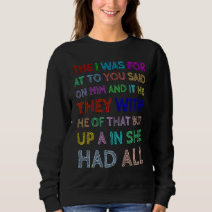 DOLCH-SichtwörterLehrer für das Lesen im Klassenzi Sweatshirt