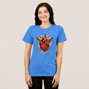 Dolchstoß Herz T-Shirt Tri-Blend Shirt