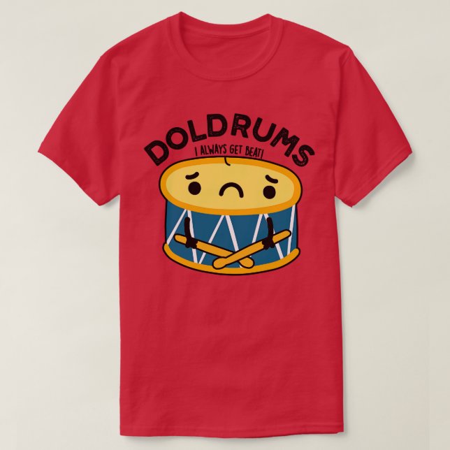 Doldrums Niedlich Sad Drummer Drum Puff 1 T-Shirt (Design vorne)