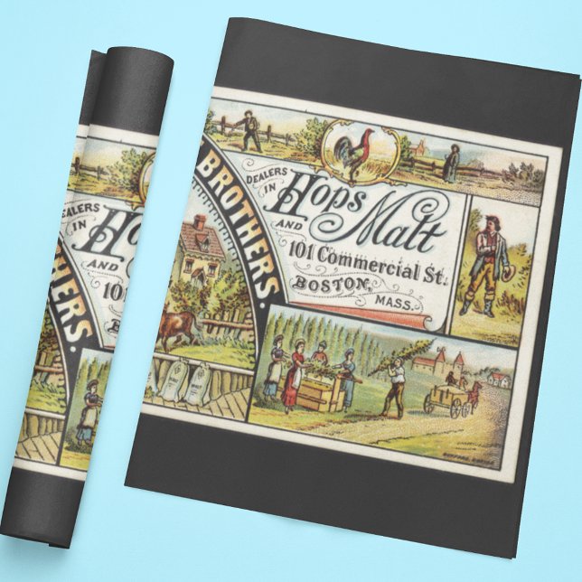 Dole Brothers Ad Hops und Malt Ephememery Geschenkpapier (Von Creator hochgeladen)