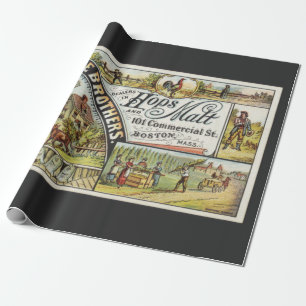 Dole Brothers Ad Hops und Malt Ephememery Geschenkpapier