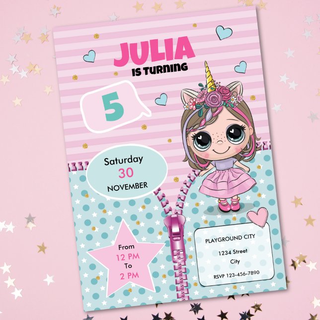 Doll Birthday Invitation  (Créateur téléchargé)