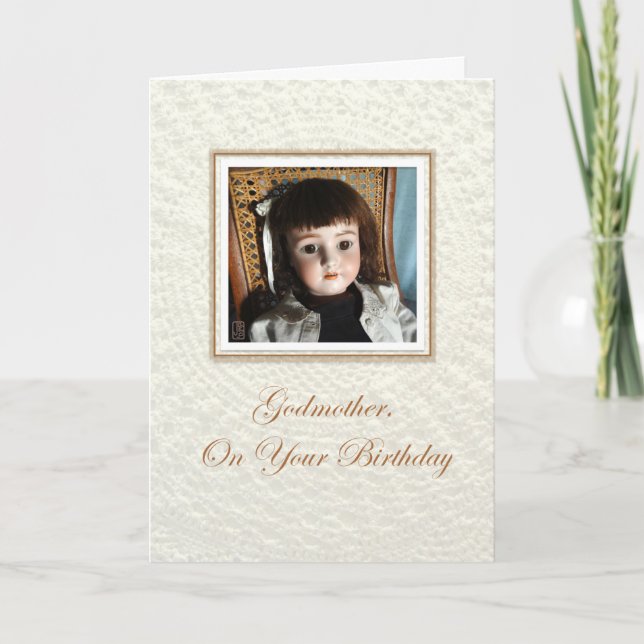 Doll Frances Godmutter Birthday Karte (Vorderseite)