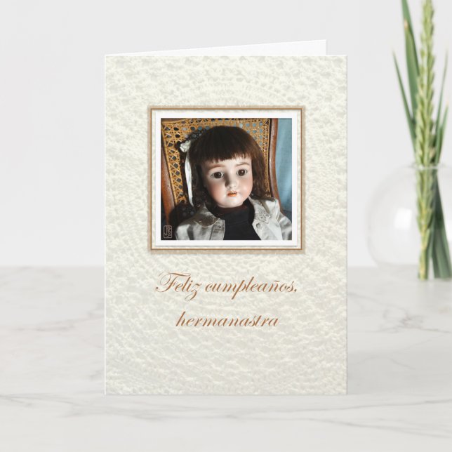 Doll Frances hermanastra/Stiefschwester Birthday Karte (Vorderseite)