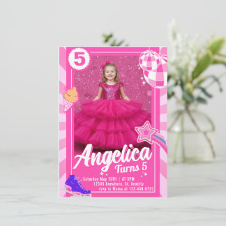 Doll Pink Birthday Invitation