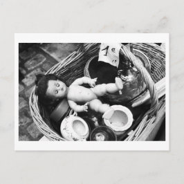 Doll Portrait - Doll at the flea market Postkarte