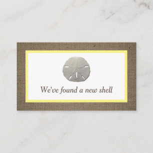 Dollar de sable et Burlap Carte de changement d'ad