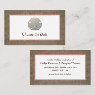 Dollar De Sable Et Burlap Modifier La Carte Date