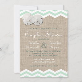 Dollar de sable et Invitation de douche Chevron Co