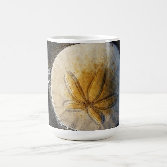 Dollar de sable et Surf de plage Photo Café Mug (Centre)