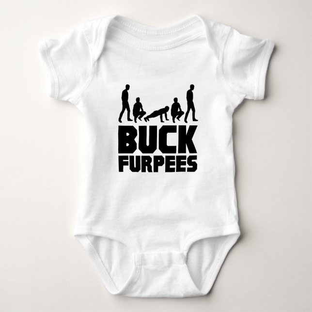 Dollar Furpees -- Burpees Fitness Baby Strampler (Vorderseite)