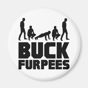 Dollar Furpees -- Burpees Fitness Magnet
