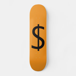 Dollar $ign Orange Skateboard