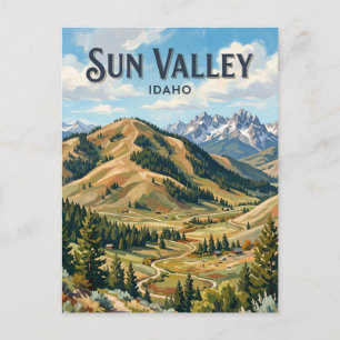 Dollar Mountain Sun Valley Idaho Postkarte