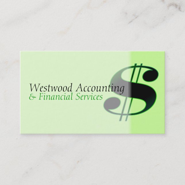 Dollar-Sign-Business-Card Visitenkarte (Vorderseite)