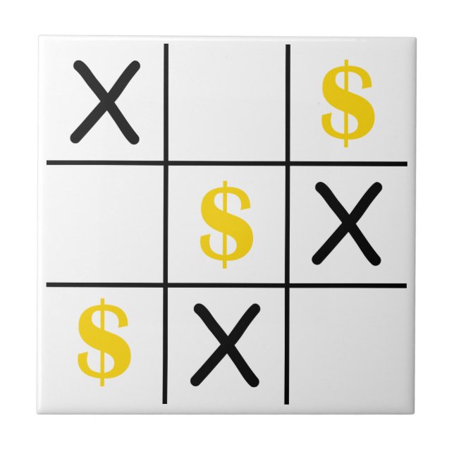 Dollar-Tic-Tac-Toe Fliese (Vorderseite)