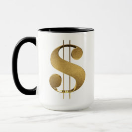 Dollar-Zeichen des Gold3d Tasse