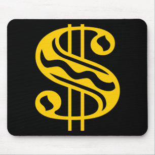 Dollar-Zeichen - gelb Mousepad
