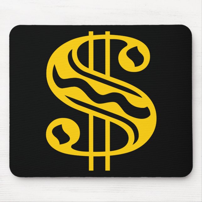 Dollar-Zeichen - gelb Mousepad (Vorne)