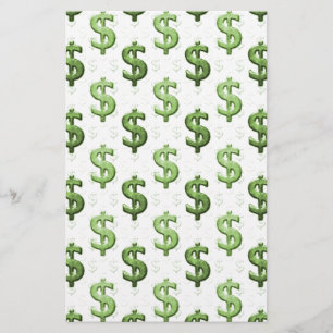 Dollar-Zeichen-Muster Briefpapier