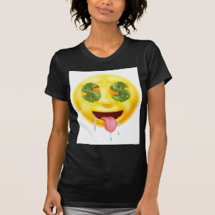 Dollar-Zeichen mustert Emoticon Emoji T-Shirt