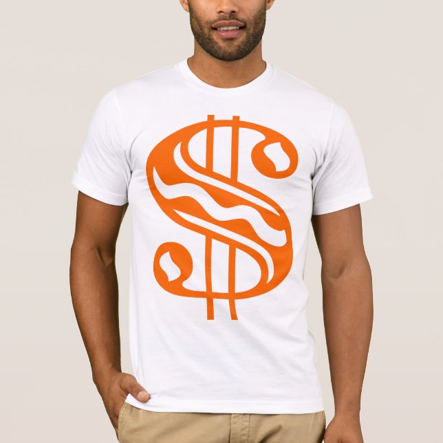 Dollar-Zeichen - Orange T-Shirt (Vorderseite)