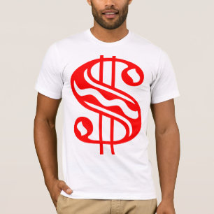 Dollar-Zeichen - Rot T-Shirt