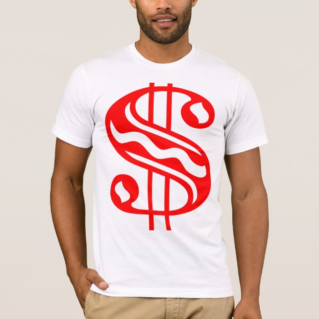 Dollar-Zeichen - Rot T-Shirt (Vorderseite)