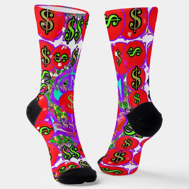 Dollar $zeichen  socken (Gewinkelt)