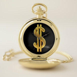 Dollar-Zeichen-Taschen-Uhr Taschenuhr