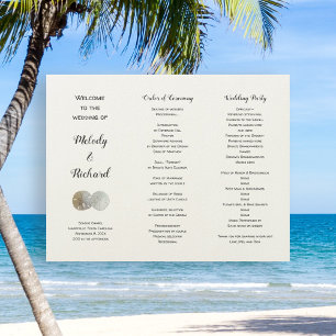 Dollars de sable plié Big Wave Wedding Programme