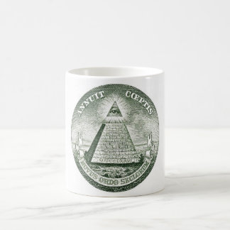Dollarschein-Freimaurer Illuminati Pyramide Kaffeetasse