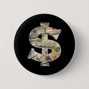 Dollarzeichen Cool Geld Button