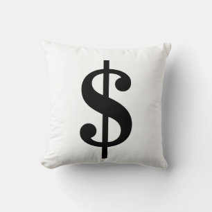 Dollarzeichen   Einfache klassische Alphabet Kissen