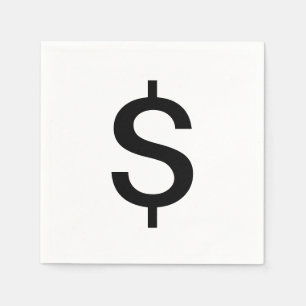 Dollarzeichen Einfache moderne Alphabet Serviette