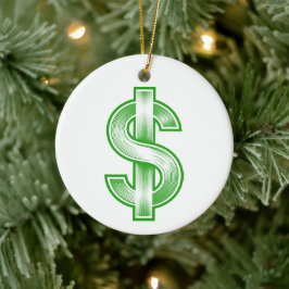 Dollarzeichen Geldsymbol Keramik Ornament
