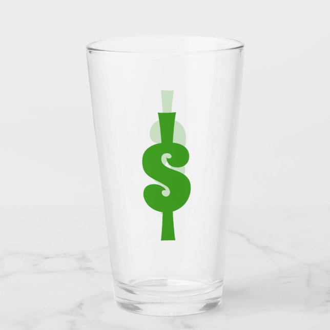 Dollarzeichen Glas (Vorderseite)