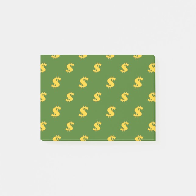 Dollarzeichen Post-it Klebezettel (Vorderseite)