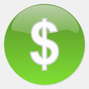 Dollarzeichen Runder Aufkleber